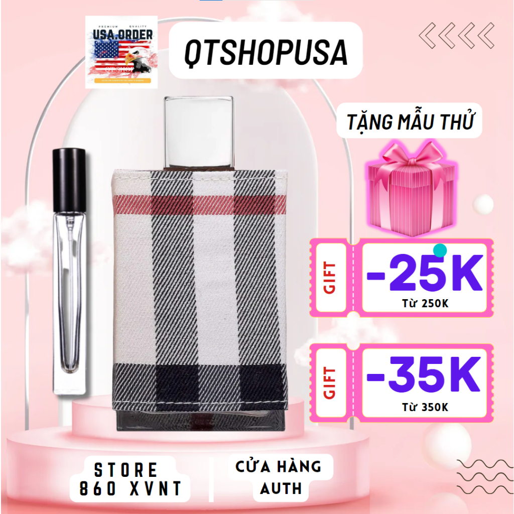 (Tiệm Auth) 10ml Nước hoa nữ chiết BBR London For Women EDP chính hãng