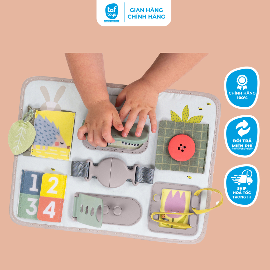 Bảng Đồ Chơi TAF TOYS Cho Bé Bao Gồm 15 Hoạt Động Nhỏ - Giúp Trẻ Phát Triển Toàn Diện Dành Cho Bé 18M+