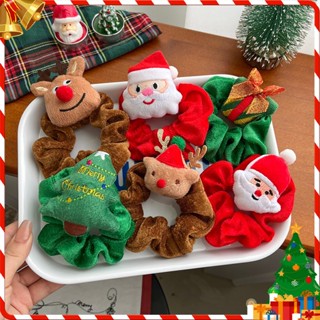  Dây Buộc Tóc Scrunchies Lông Hoạ Tiết Noel Giáng Sinh Cute Nhiều Mẫu Tuỳ Chọn 