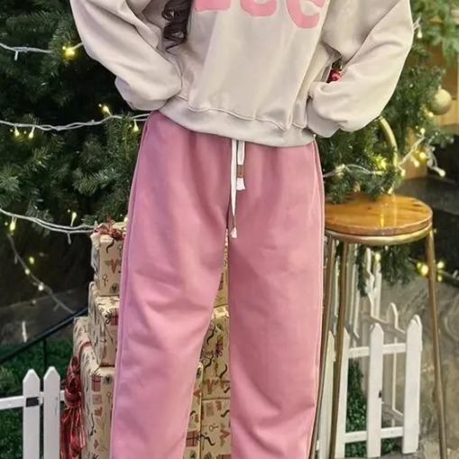 Sét Bộ Nỉ Ép 2 Da Phối Mùa In Chữ Lee - Sét Bộ Quần Áo Nữ Dài Tay Thời Trang Phong Cách Trẻ Trung Nặng Động