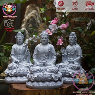 Bộ 03 tượng tam thánh ngồi cao 30 cm