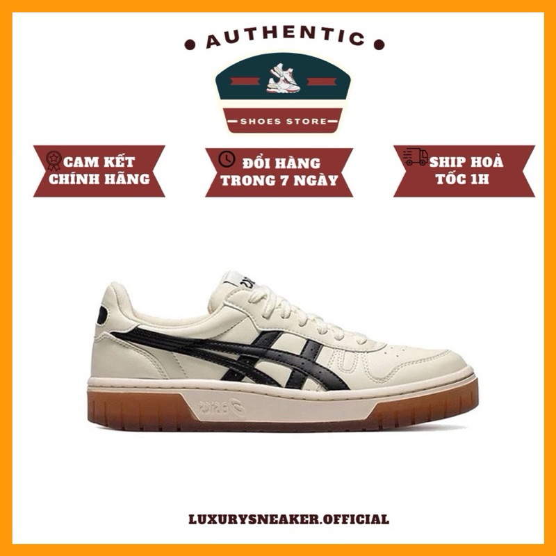 Giày Thể Thao Asics Court MZ Cream Black Gum Classic Bản Cao Cấp Nhất Fullbox Phụ Kiện