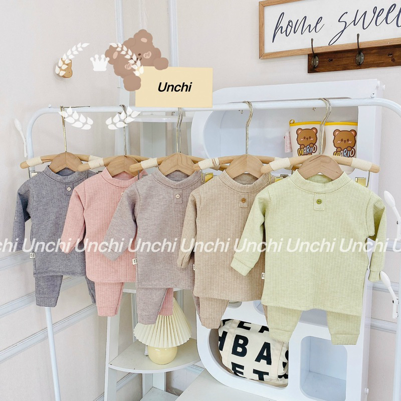 (6-16kg) Bộ nỉ len dài tay BT BG - tặng kèm áo khoác một lớp cực xinh