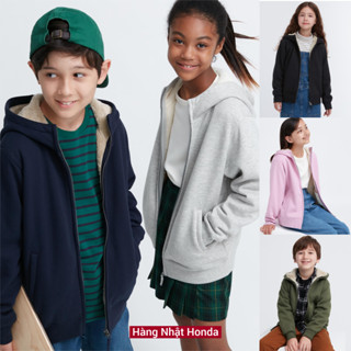 [Auth UniqIo] HEATTECH Quần Áo Nỉ Lót Lông Cừu Trẻ Em - Tag Nhật