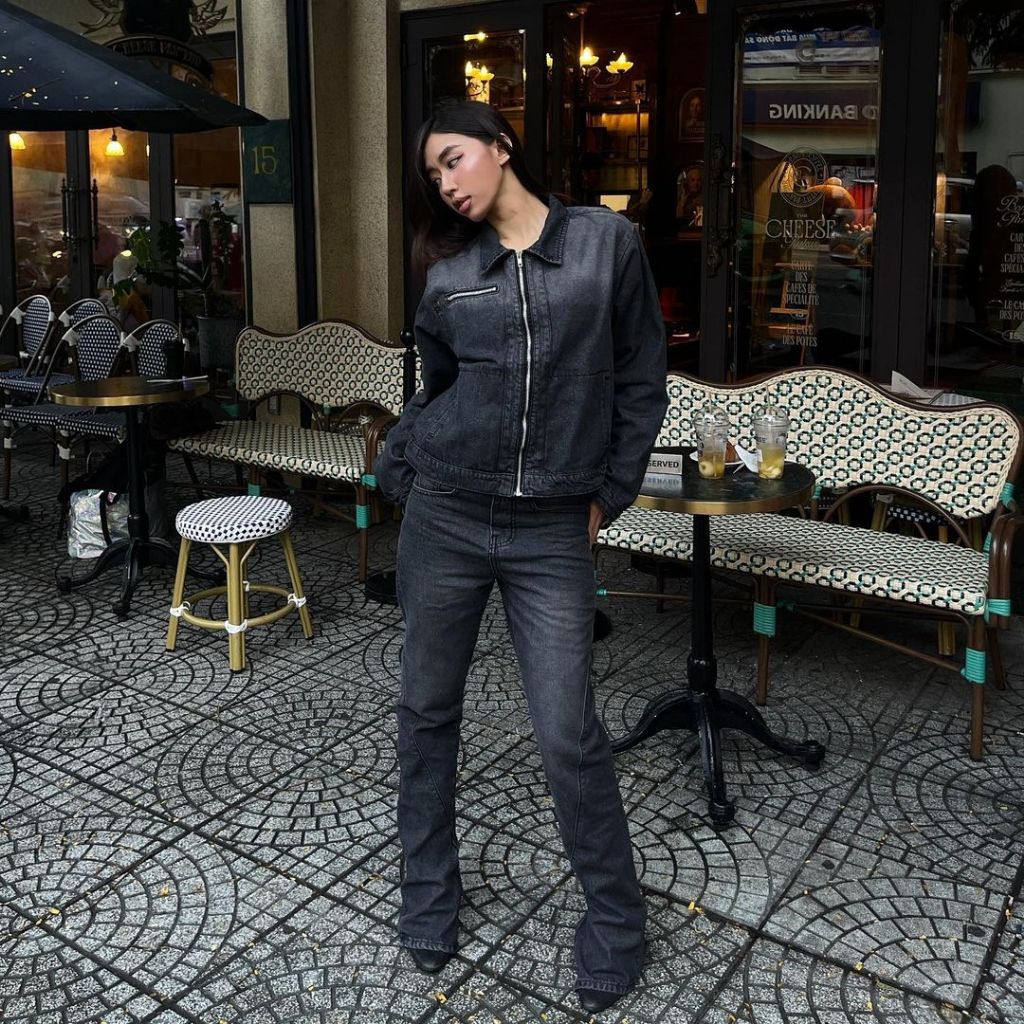 Áo Khoác Jeans - HUNGOCB RC JACKET SS23 - Hungocb Studio - Form Crop Khóa Zip