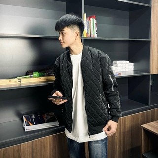 Áo khoác bomber trần phao 3 lớp siêu dày dặn