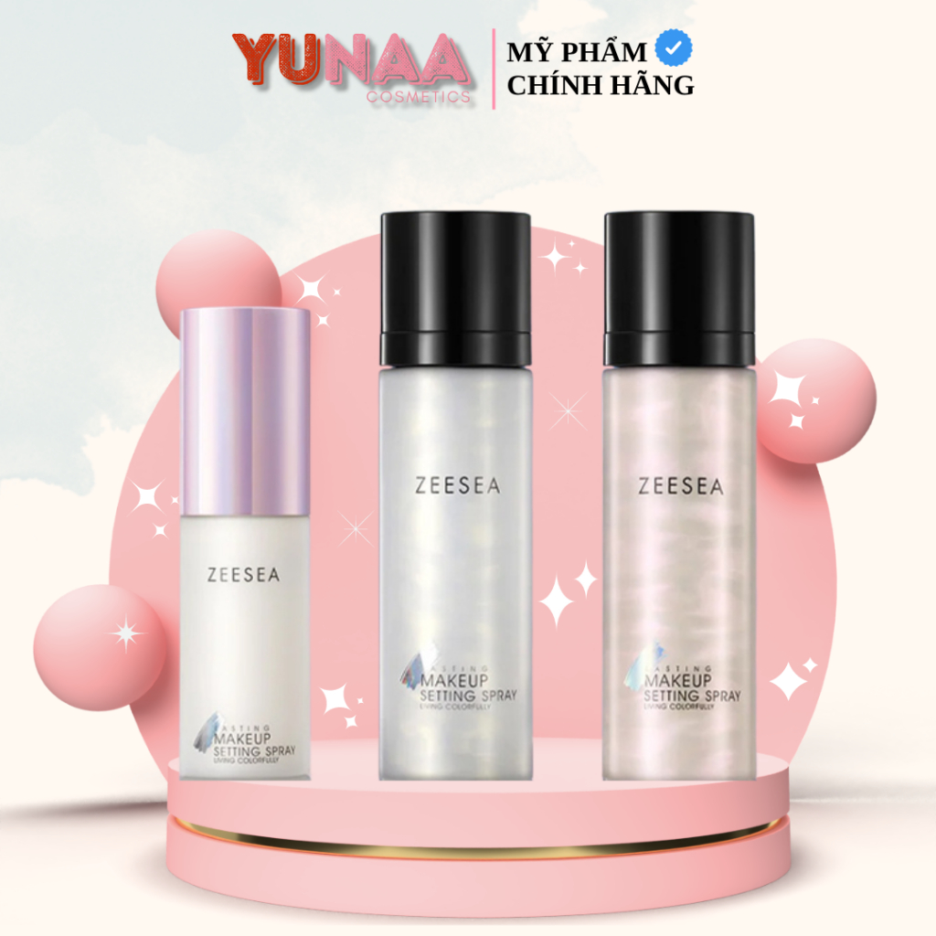 Xịt Khóa Nền Ánh Nhũ ZEESEA - Xịt khóa trang điểm, kiềm dầu, sáng da