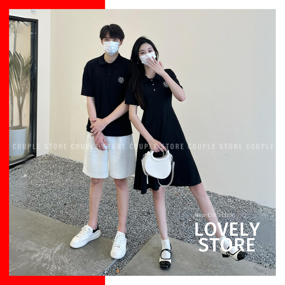 Đồ đôi couple set áo sơ mi nam váy nữ LOVELY STORE 12