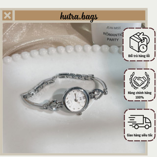 Đồng Hồ Nữ Mặt Tròn Nhỏ Đính Đá Dạng Lắc Thanh Lịch, Đeo Tay Nữ Phong Cách Thời Trang Hàn Quốc