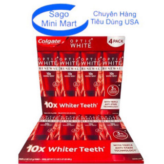 Kem Đánh Trắng Răng Colgate Optic White Advanced - Renewal 119g Nội Địa Mỹ