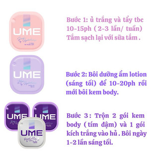 Mẫu test dùng thử 3 bước kem body ume ngọc trinh
