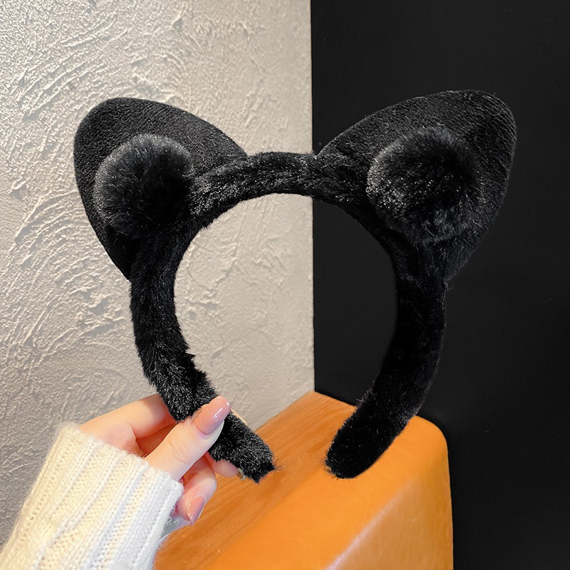 Băng Đô Cài Tóc Tai Thỏ Lông Nhung Mềm Mại Xinh Xắn MEILI STORE