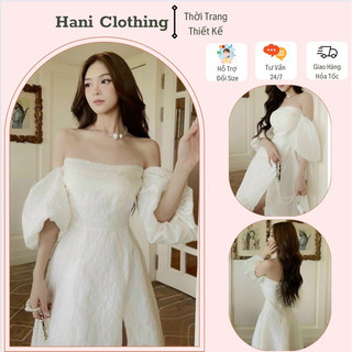 Váy trắng sẻ tà trễ vai dự tiệc sang chảnh-hàng cao cấp loại 1-đầm maxi sẻ tà du lịch biển mùa hè siêu xinh
