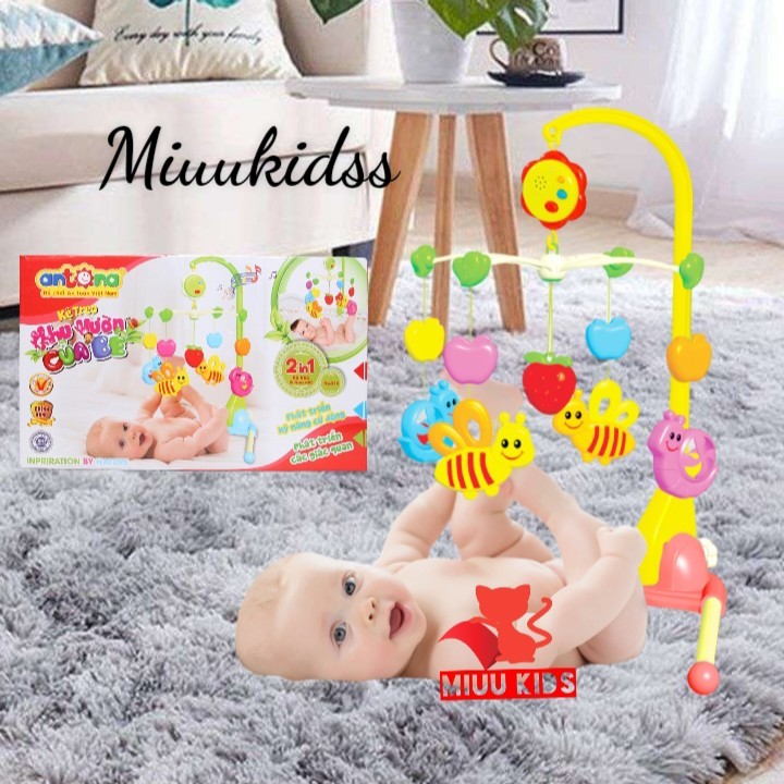 Kệ Treo Cho Bé Nằm Chơi Thiết Kế 2 Trong 1 Có Âm Thanh Phù Hợp Với Nhiều Giai Đoạn Của Bé