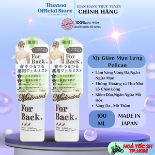 Xịt Giảm Mụn Lưng Pelican For Back Medicated Body Lotion 100ml Nhật Bản