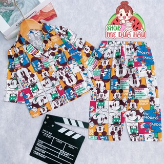 Đồ bộ bé trai bé gái - Đồ bộ mặc nhà Pyjama chất vải tole, lanh 2 da size 10-45kg shop mẹ dưa hấu
