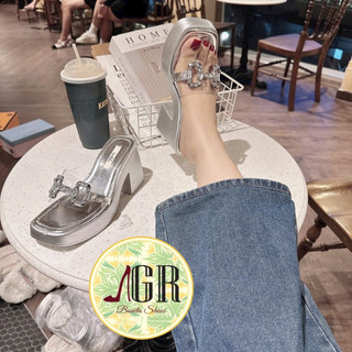 Dép xuồng MICA khoá O da mềm êm đế PU cao 7 cm
