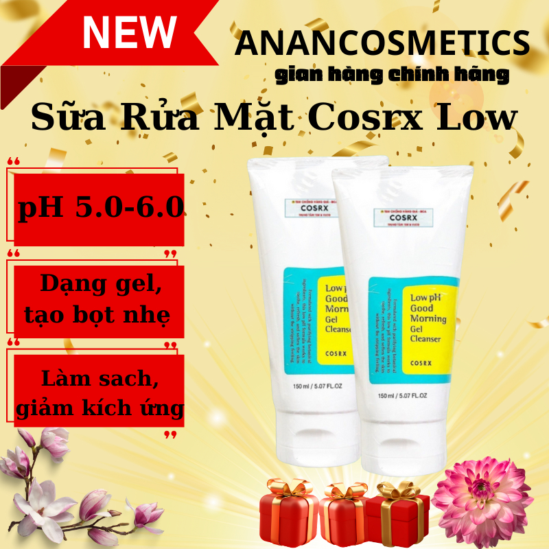 Sữa Rửa Mặt Cosrx Low PH Good Morning Gel Cleanser Dạng Gel Chiết Từ Dầu