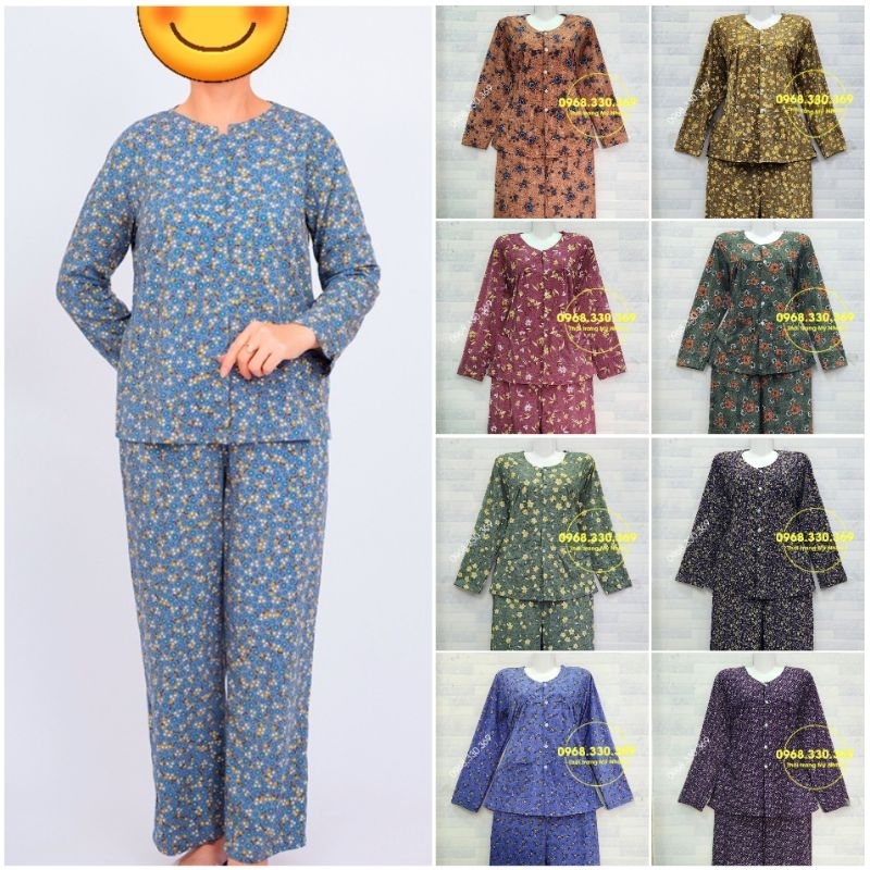 Đồ bộ thun lạnh bà già mát mẻ nhiều họa tiết