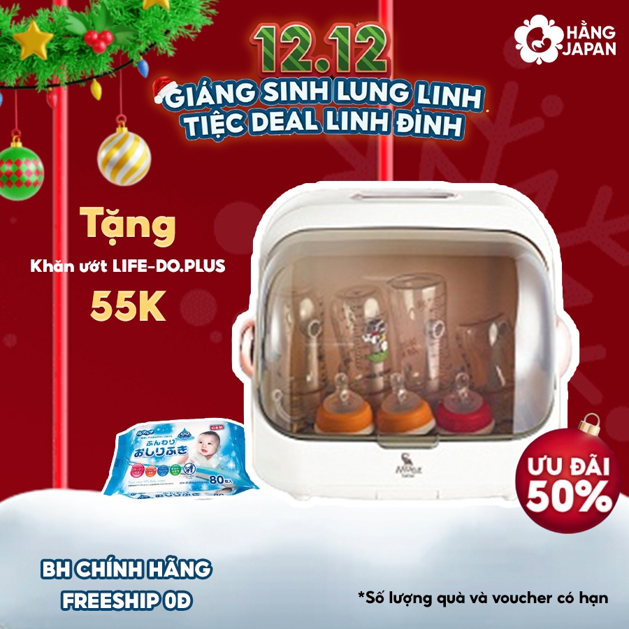 Máy úp bình sữa, tiệt trùng sấy khô Moaz BéBé MB044 bằng tia UVC tiêu diệt 99,99% vi khuẩn - Bảo hành chính hãng