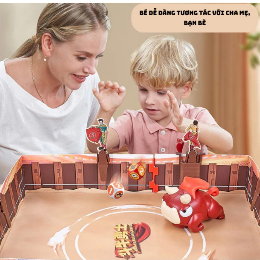 Đồ Chơi Đấu Trường Bò Tót, Boardgame Vui Nhộn Gắn Kết Gia Đình