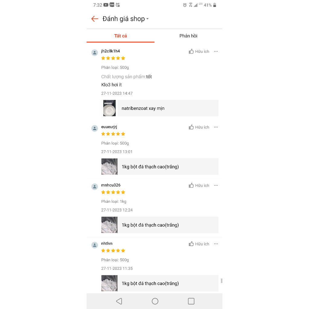 Natribenzoat xay mịn