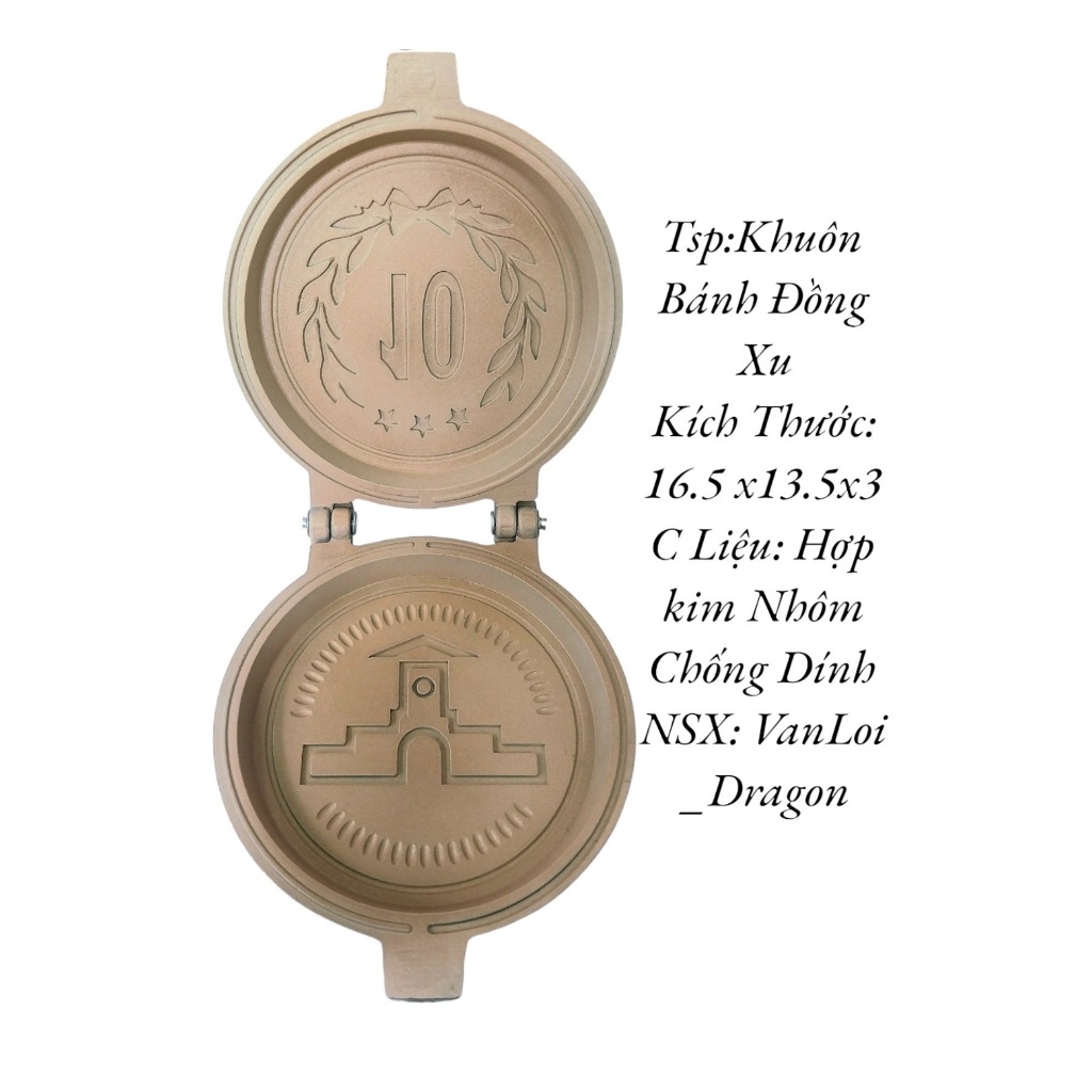 Khuôn Bánh Đồng Xu Phô Mai Hàn Quốc 10 Won