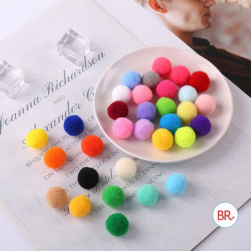 20 hạt bom bom nhiều màu 1cm
