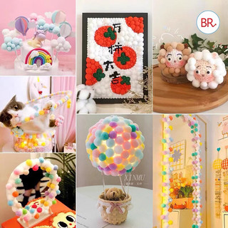 20 hạt bom bom nhiều màu 1cm