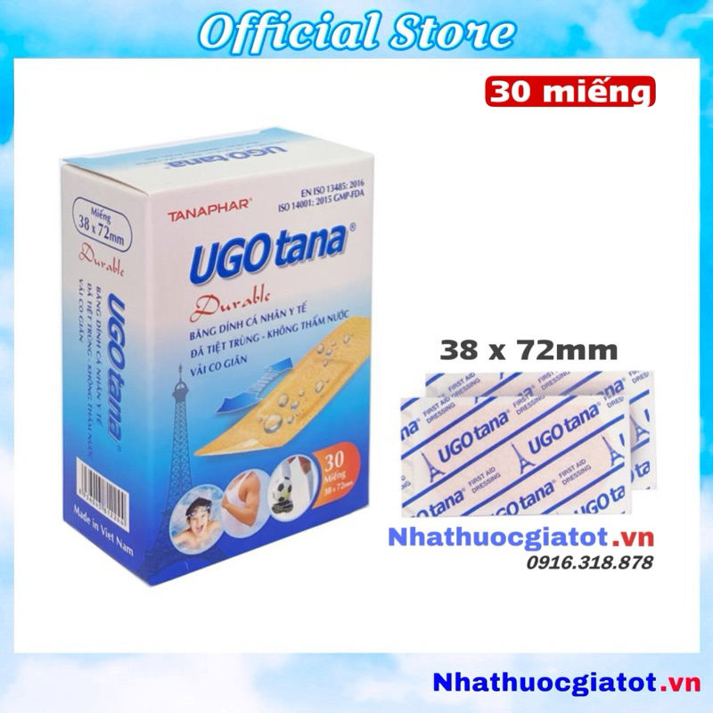Băng cá nhân UGOTANA - Miếng lớn - Băng vết thương