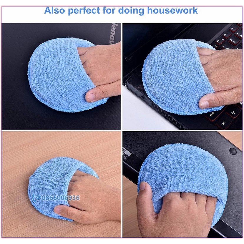 Miếng microfiber bôi dung dịch chăm sóc xe