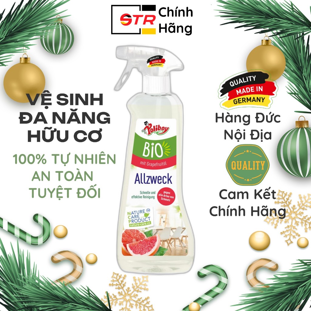 Xịt Hữu Cơ Làm Sạch Đa Năng POLIBOY Chống Bám Bụi Nội Thất 500ml