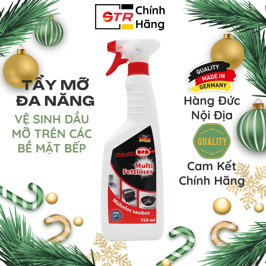 Xịt Tẩy Mỡ Hút Mùi, Nồi Chiên Không Dầu ORO Làm Sạch Lò Vi Sóng, Lò Nướng