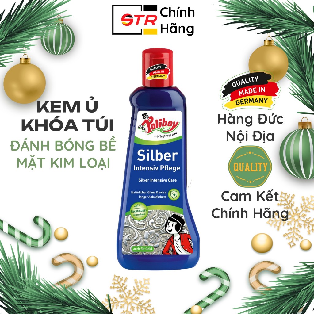 Kem Đánh Bóng Khóa Túi, Làm Sáng Đồng Hồ Oxy Hóa POLIBOY Loại Bỏ Lớp Xỉn Màu, Bảo Vệ Bề Mặt Kim Loại 200ml