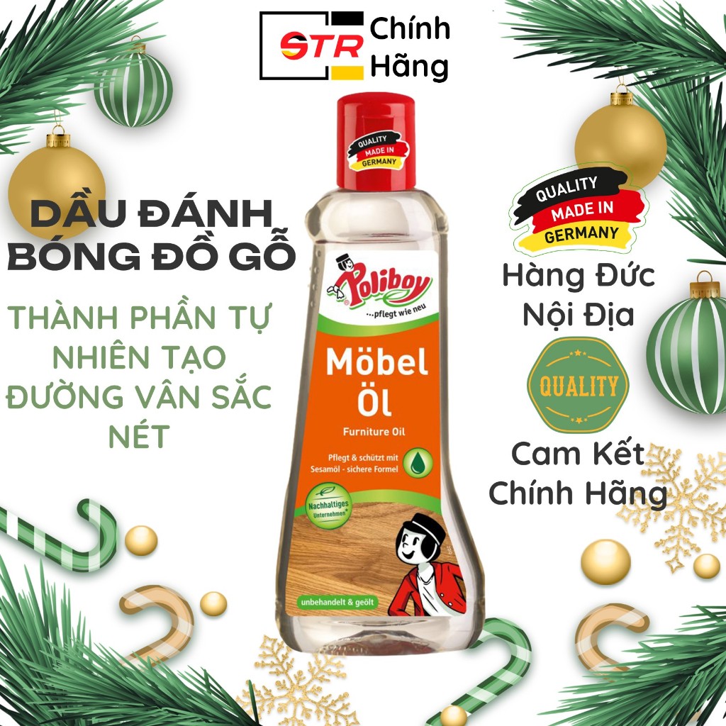 Dầu Đánh Bóng Đồ Gỗ POLIBOY An Toàn Cho Trẻ Nhỏ, Làm Mới Đồ Chơi Gỗ 200ml