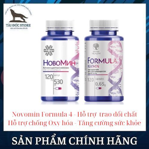 Thực phẩm Siberian Novomin Formula 4 - Hỗ trợ bảo vệ tế bào cơ thể - Hỗ trợ chống oxy hóa - Hộp 120v