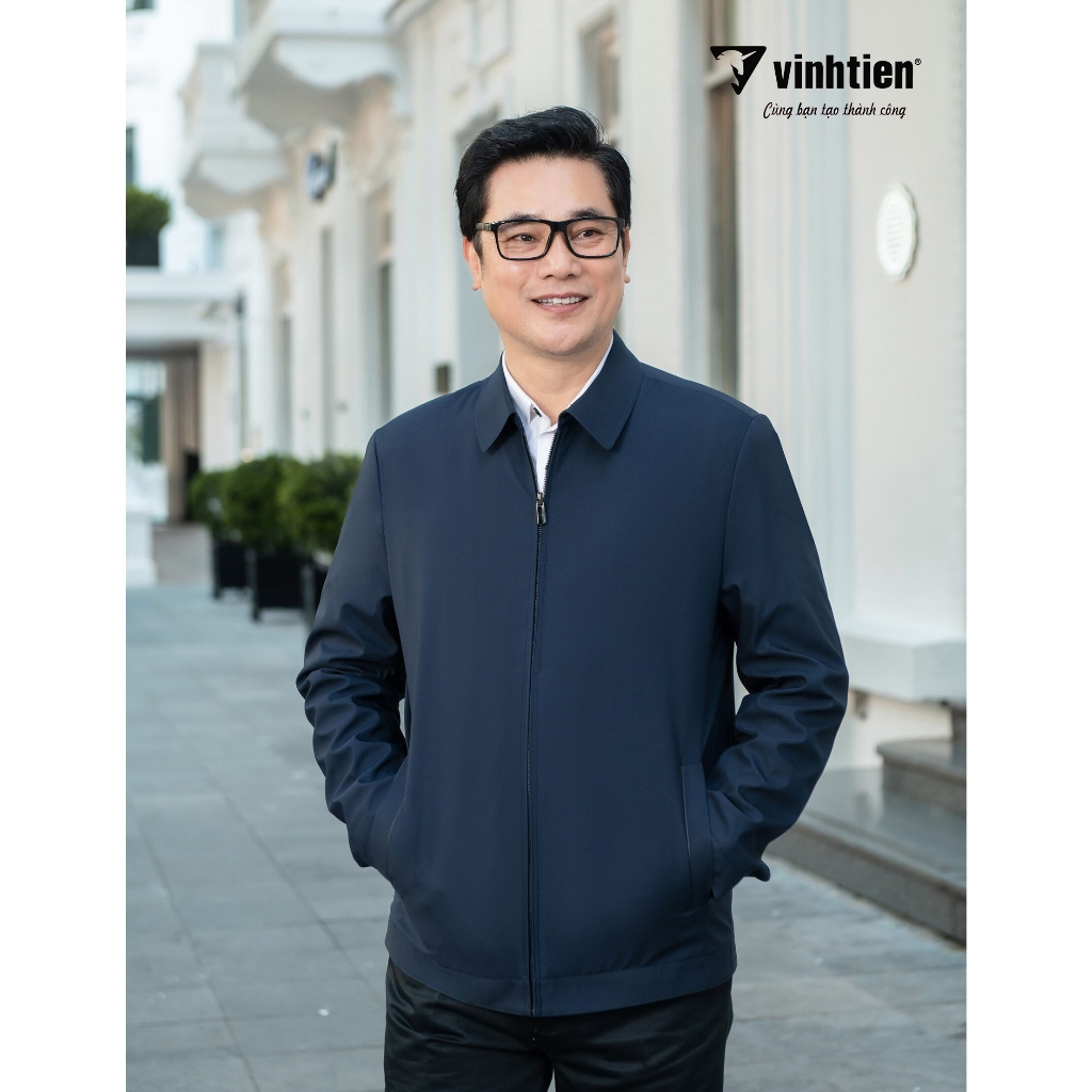 Áo Khoác Nam Vĩnh Tiến Trung Niên 2 Lớp Cao Cấp Cổ Bẻ AK950