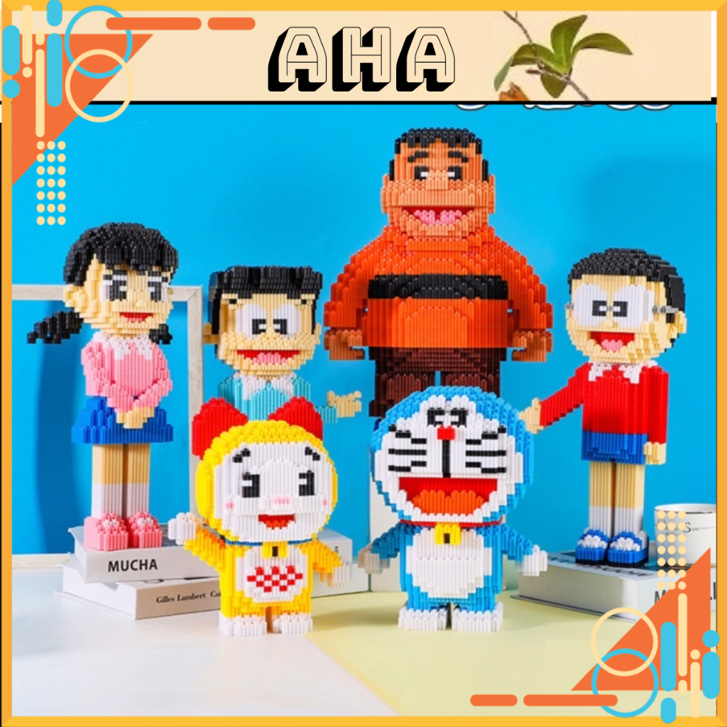 Trôọn bộ mô hình Doraemon nobita chaien xeko doremi đò chơi lắp ráp nhân vật truyện doremon