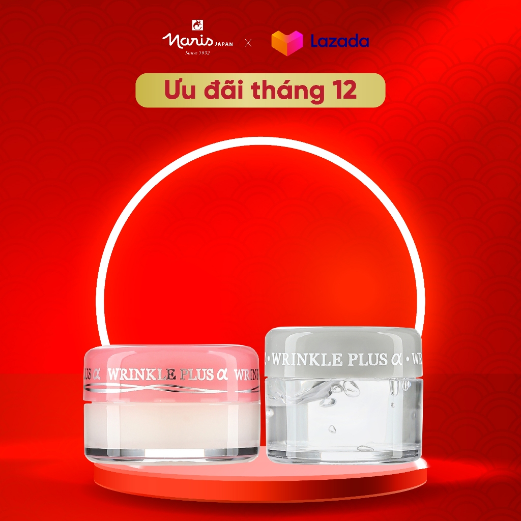 Combo Wrinkle Plus dưỡng môi 10g & Siêu chống nhăn mắt Naris 20g