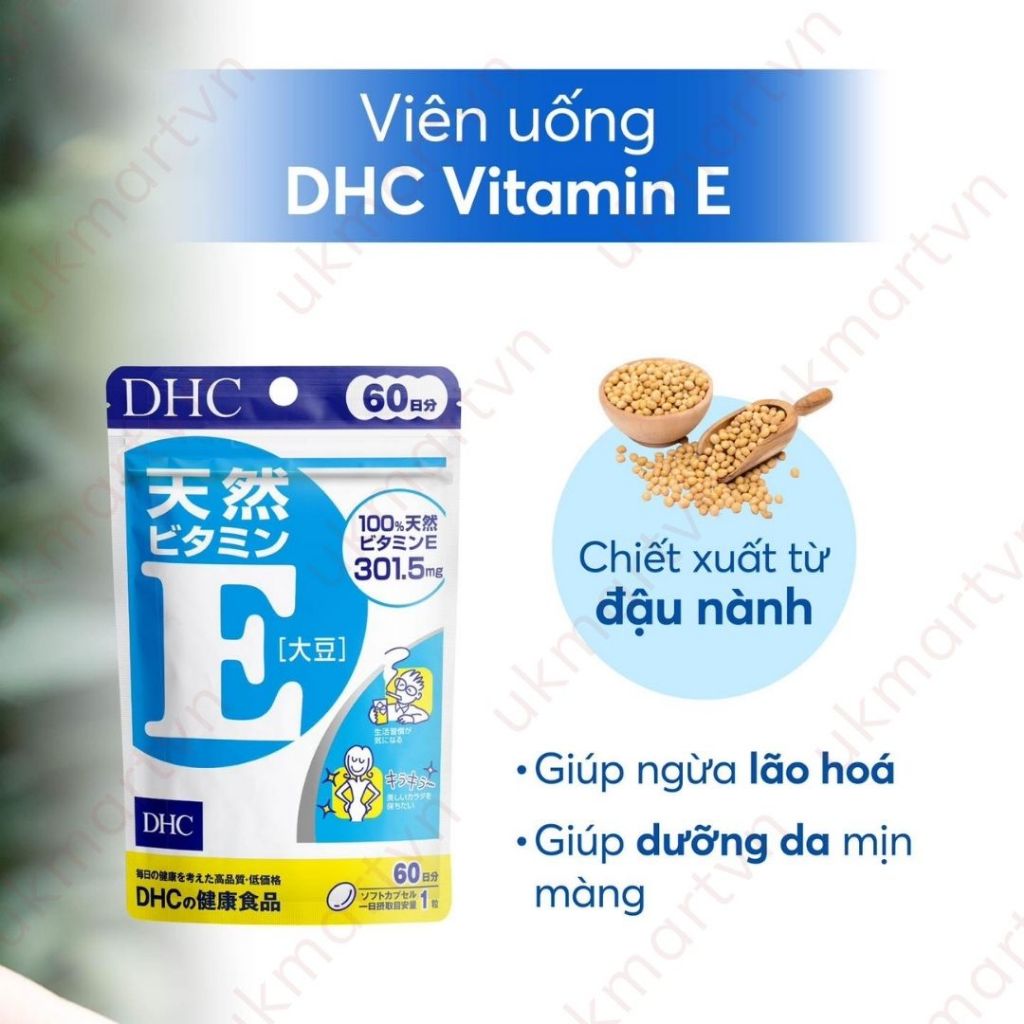 Viên Uống DHC Bổ Sung Vitamin E Nhật Bản 30 Ngày