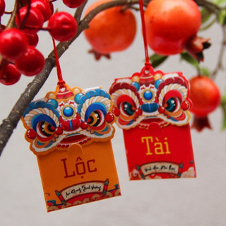 Sỉ 100 Bao Lì xì mini treo cây mai dày đẹp trang trí tết