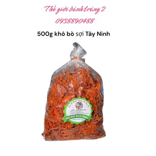 0.5kg khô bò sợi trộn bánh tráng Tây Ninh thơm ngon