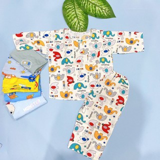 (SIZE 6) Bộ tole lanh (tôn), lanh lụa mặc nhà bé trai tay dài QUẦN DÀI cổ tròn 14-16kg,bộ hè cho bé, mát mẻ.