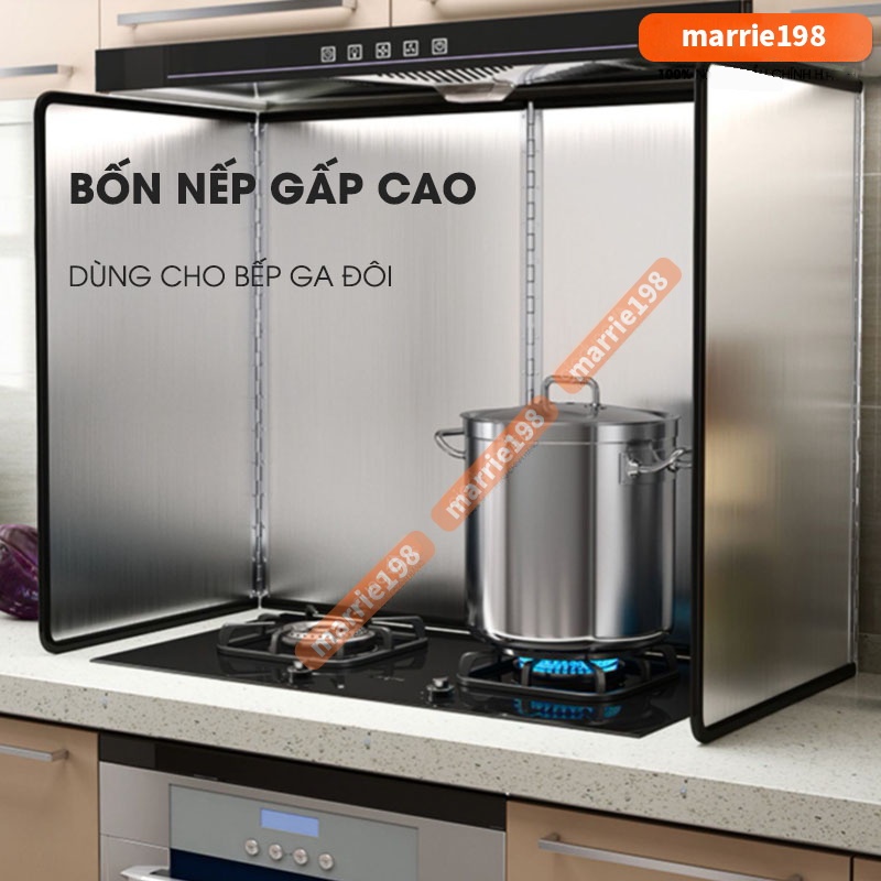 Tấm Chắn Dầu Mỡ | Dụng Cụ Chắn Dầu & Chắn Gió Cho Bếp Ga Bằng Inox 304 Dày Dặn