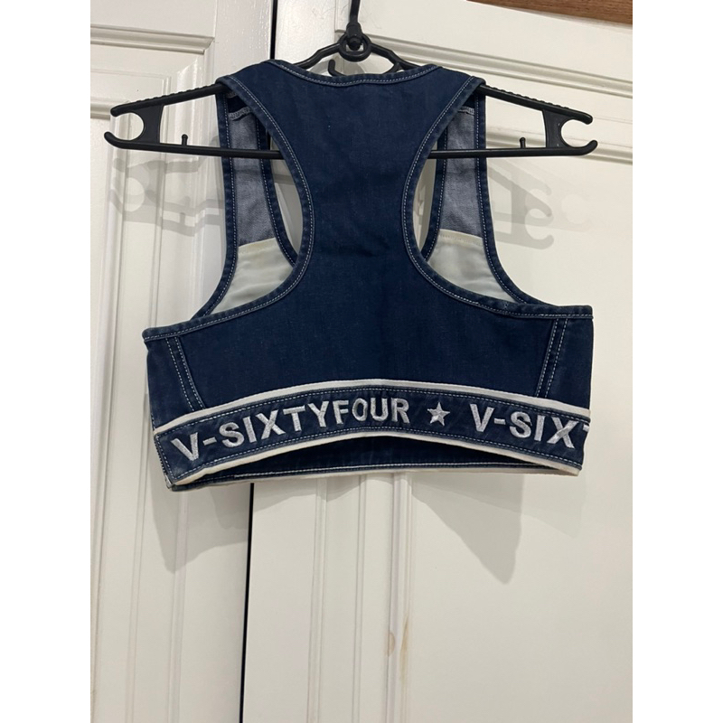 Áo jeans ba lỗ V sixtyfour