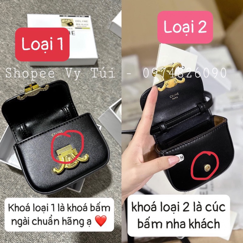 Túi cê mini hàng  lót da kèm hộp chuẩn sịn