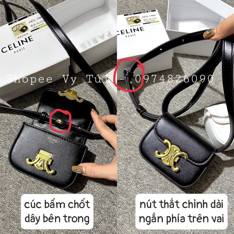 Túi cê mini hàng  lót da kèm hộp chuẩn sịn