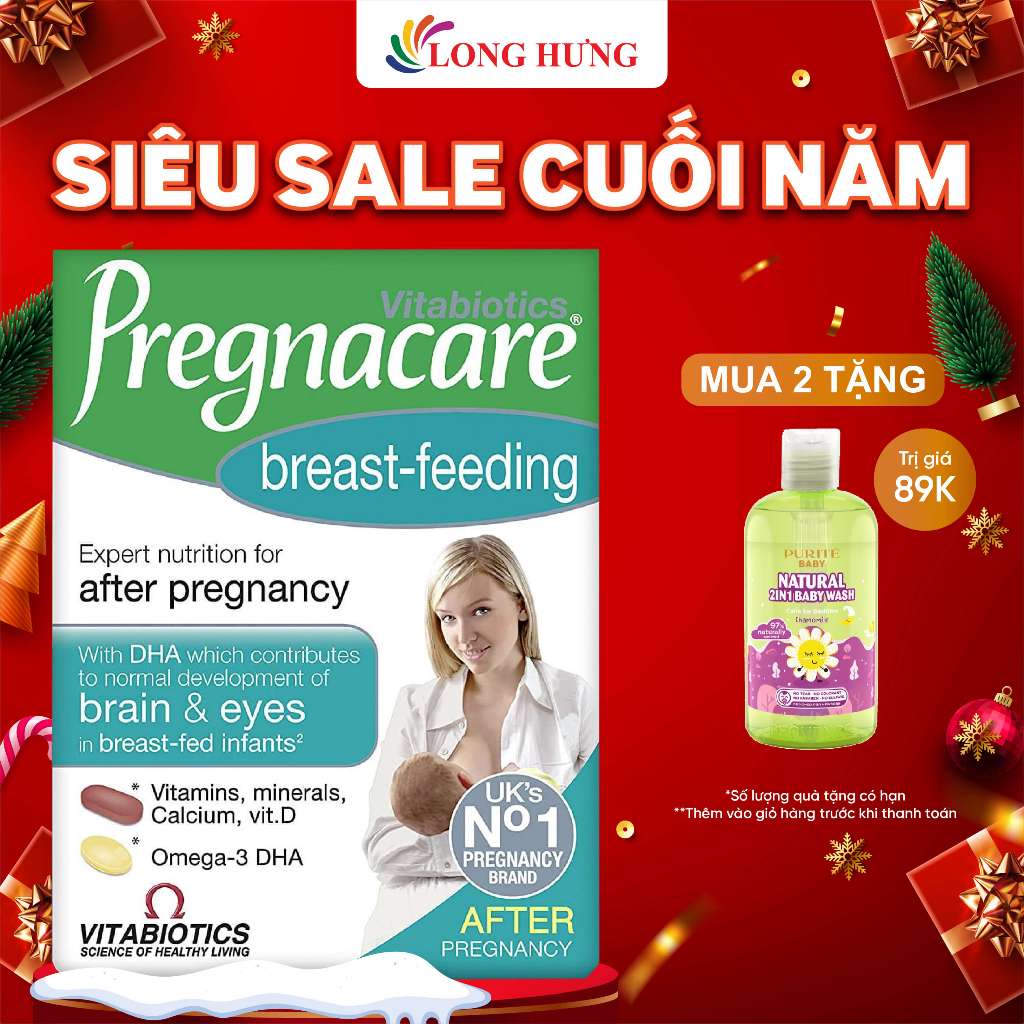Viên uống Vitabiotics Pregnacare Breast - Feeding bổ sung Vitamin và khoáng chất cho phụ nữ cho con bú (84 viên)