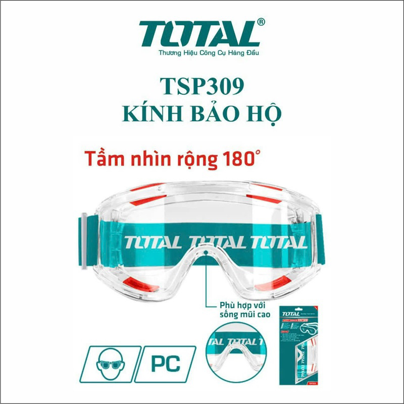 Kính bảo hộ tầm nhìn rộng TOTAL TSP309