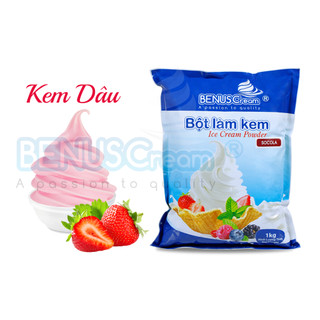 Bột làm kem Benus Dâu gói 1kg